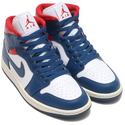 Jordan 1 Mid (French Blue Gym Red)