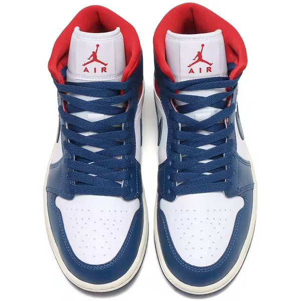 Jordan 1 Mid (French Blue Gym Red)