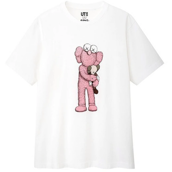 KAWS x Uniqlo Pink BFF Tee (Japanese Sizing) White