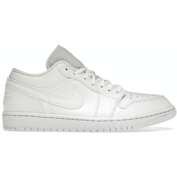 Jordan 1 Low (Triple White) Tumbled Leather