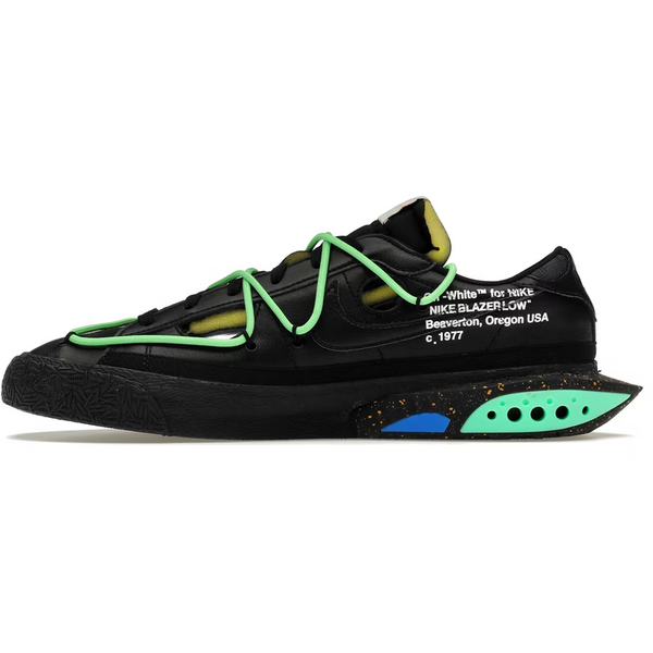 Nike Blazer Low Off-White (Black Electro Green)