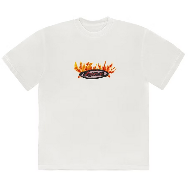 Travis Scott Cactus Jack Flame T-shirt (Cream)