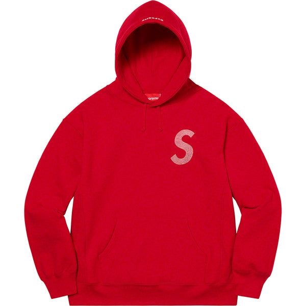 Supreme Swarovski S Logo Hoodie (Red)