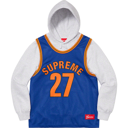 Supreme Basketball Jersey Hoodie (Ash Grey)