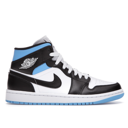 Jordan 1 Mid (University Blue Black White)