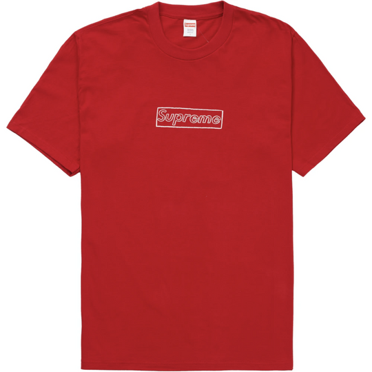 Supreme KAWS Chalk Logo Tee (Red)