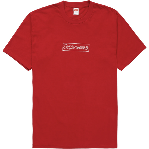 Supreme KAWS Chalk Logo Tee (Red)