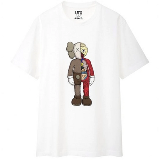 KAWS x Uniqlo Flayed Tee (Japanese Sizing) White