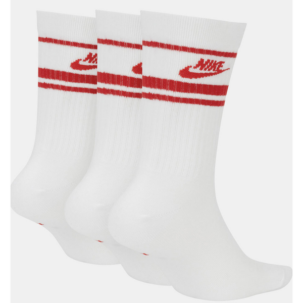 NIKE Sportswear Essential Crew Socks (3 Pack) White