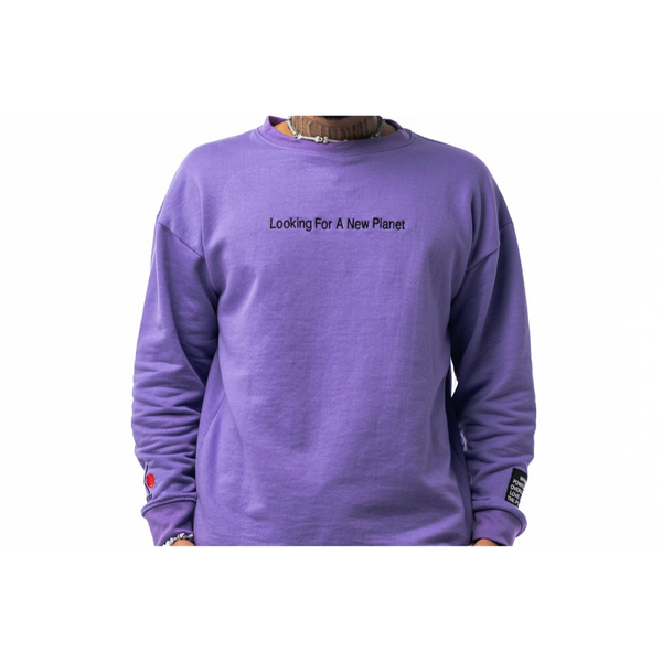 Palms and Roses Looking For a New Planet Crewneck (Purple)