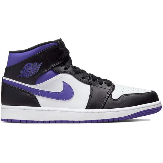 Jordan 1 Mid (White Black Purple)