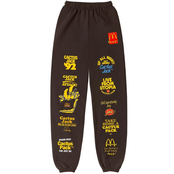 Travis Scott x McDonald's Sticker Bomb Sweatpants (Brown)