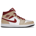 Jordan 1 Mid (Beige White Red)