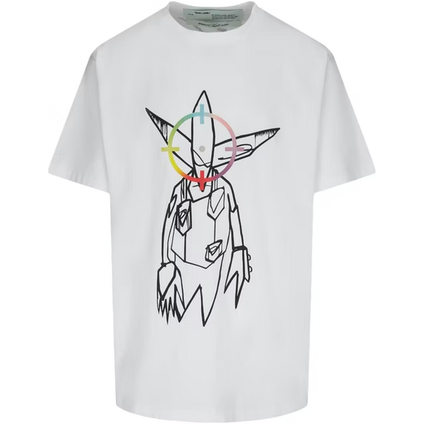 Off-White x Futura Oversized Fit Alien T-shirt (White/Multicolor)