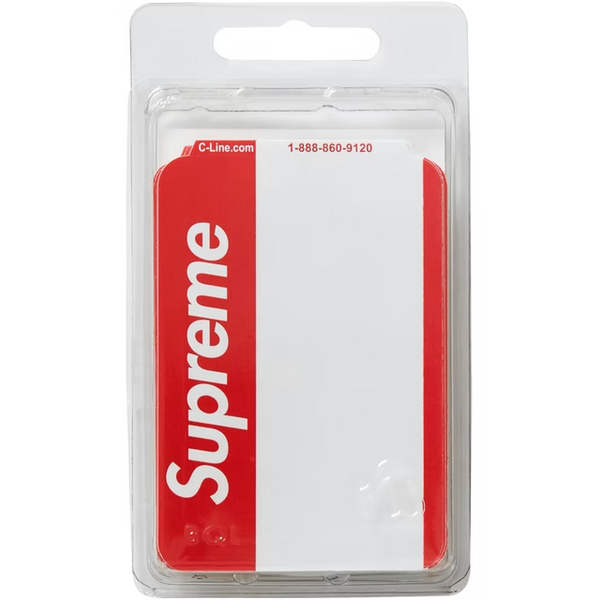Supreme Name Badge Stickers (Pack of 100) (Red)
