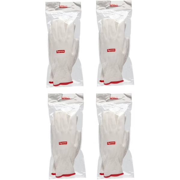 Supreme Rubberized Gloves 1x Lot FW20 Season Gift White/Red