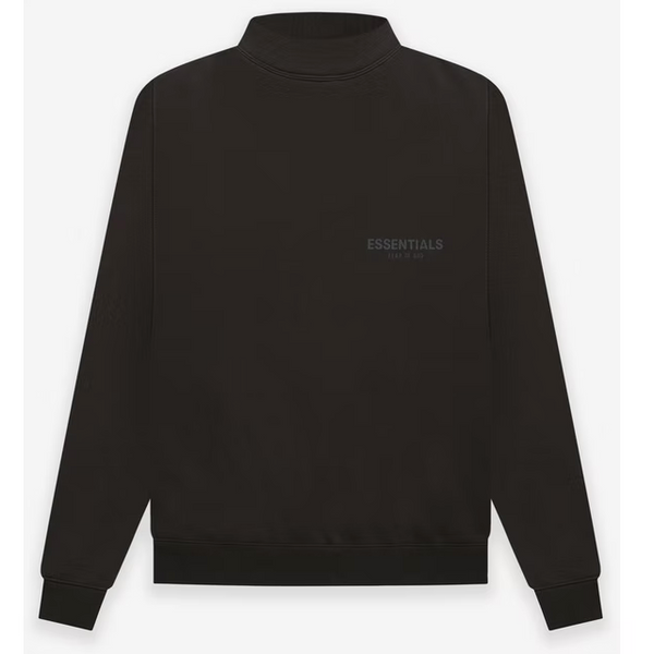Fear of God Essentials Pull-over Mockneck Sweatshirt (Weathered Black/Washed Black)
