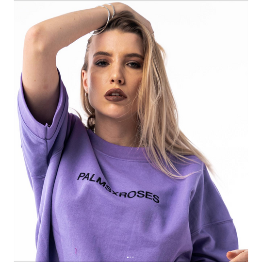 Palms and Roses T-shirts (Purple)