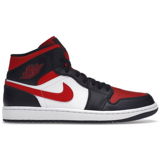 Jordan 1 Mid White Black Red (2022)