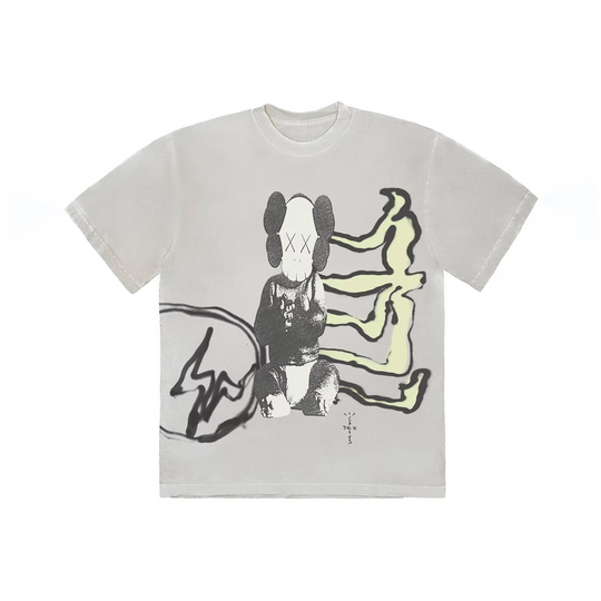Travis Scott Cactus Jack + Kaws For Fragment Tee (Aged Yellow)