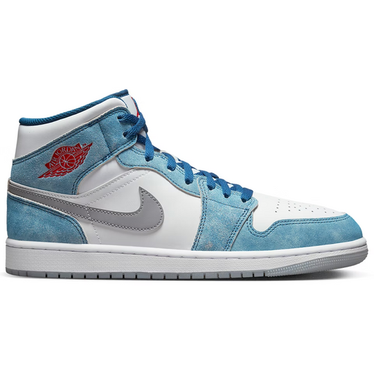 Jordan 1 Mid (French Blue Fire Red)