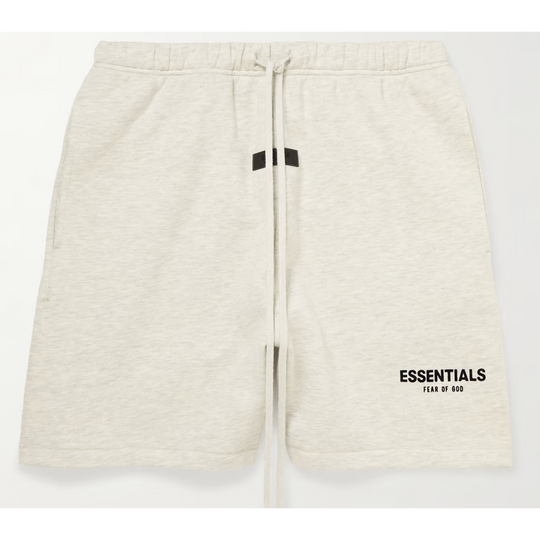 FEAR OF GOD ESSENTIALS Straight-Leg Logo-Flocked Cotton-Blend Jersey Drawstring Shorts