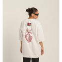 Palms and Roses Heart T-Shirts (White)
