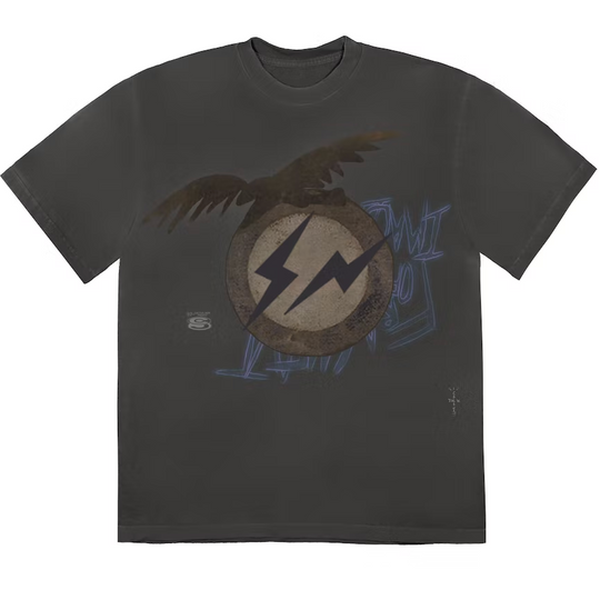 Travis Scott Cactus Jack For Fragment Create T-shirt (Washed Black)