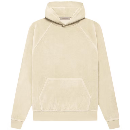 Fear of God Essentials Women's Velour Hoodie (Egg Shell)