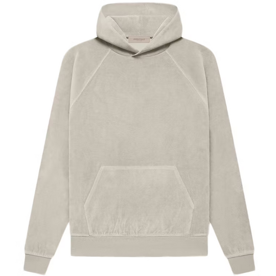 Fear of God Essentials Women's Velour Hoodie (Smoke)
