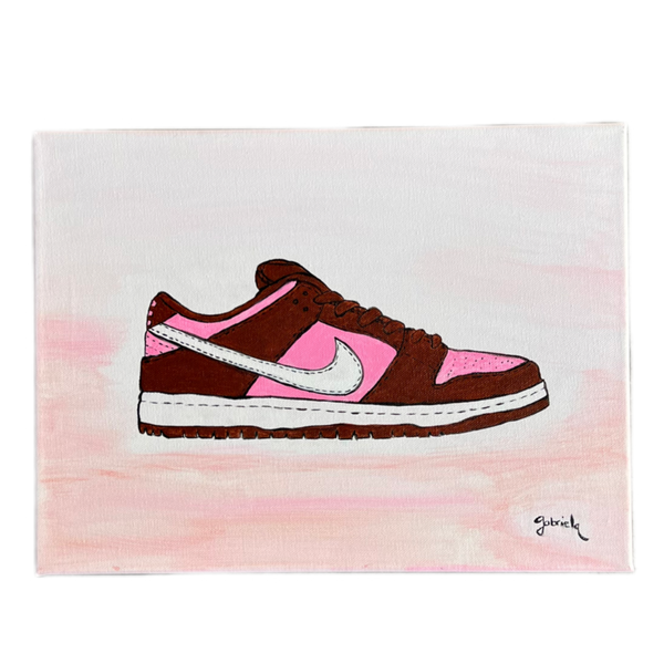 Hand Drawing Paintings  (Nike Dunk SB Low Stussy Cherry)