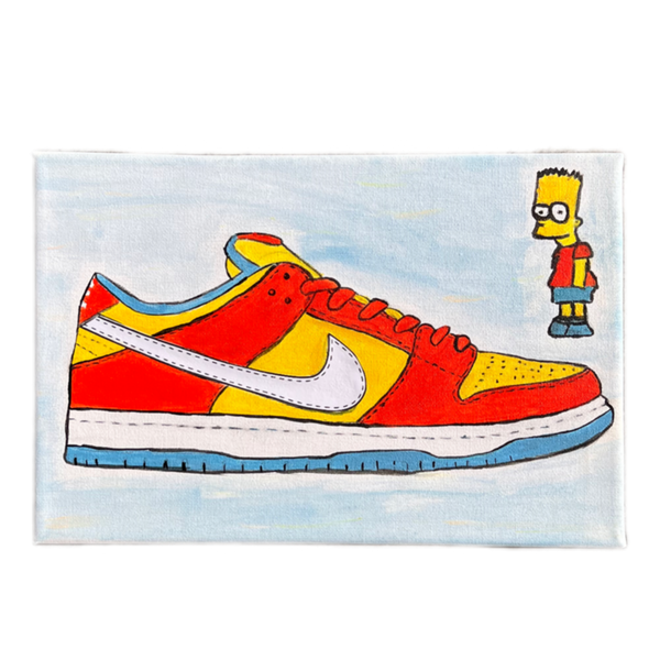 Hand Drawing Paintings  (Nike SB Dunk Low Pro Bart Simpson)