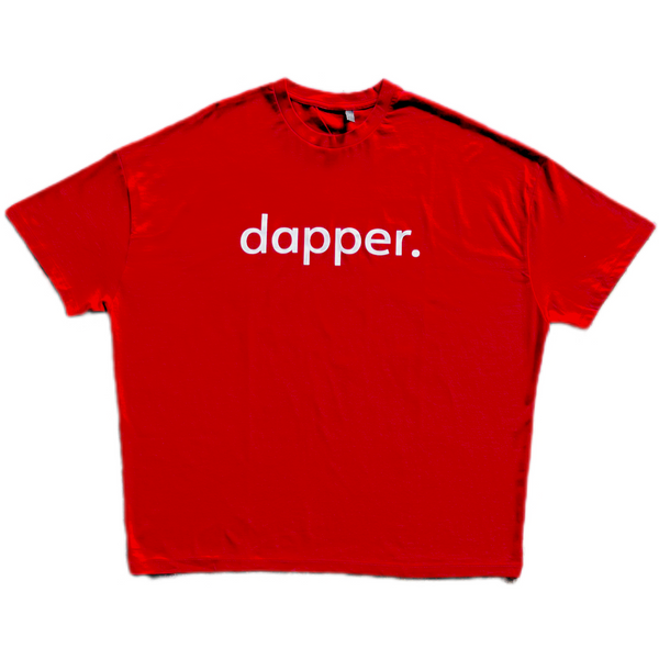 Dapper Beast Oversized Cotton T-Shirt (Red)
