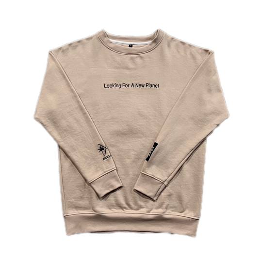 Palms and Roses Looking For a New Planet Crewneck (Beige)