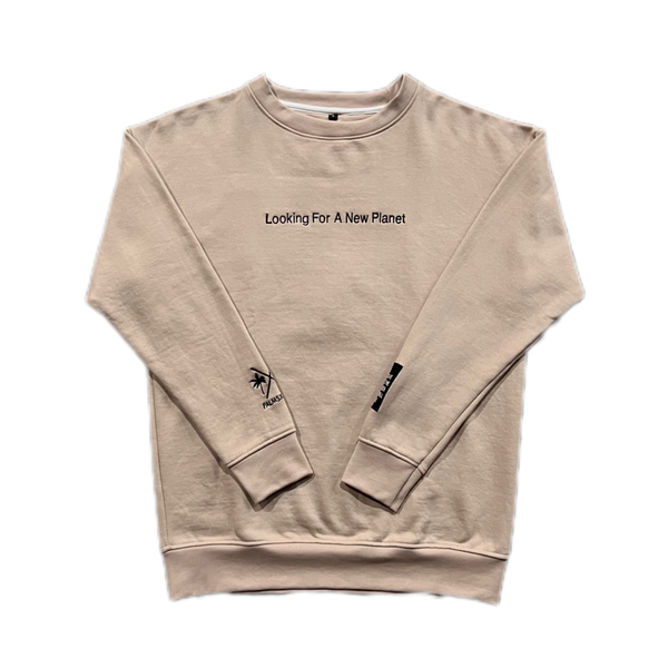 Palms and Roses Looking For a New Planet Crewneck (Beige)